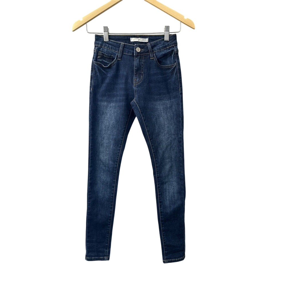 KanCan Skinny Jeans Womens 0 Blue Dark Wash High Rise KC11214D Denim